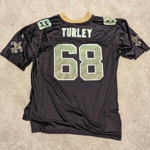 Vintage Reebok Kyle Turley 68 New Orleans Saints Jersey Size Extra Large